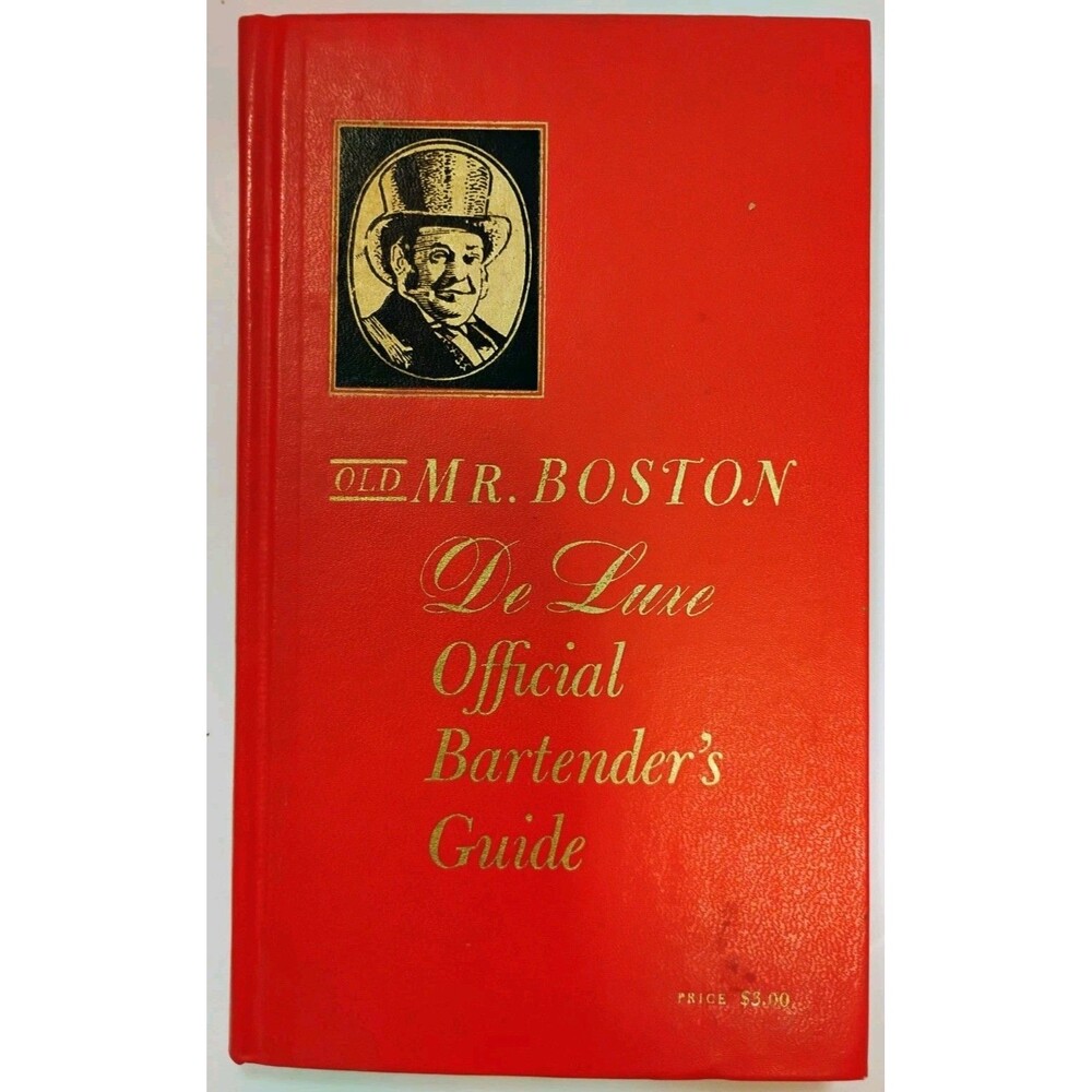 Vintage 1961 Old Mr Boston De Luxe Official Bartenders Guide 17th Print Red HB